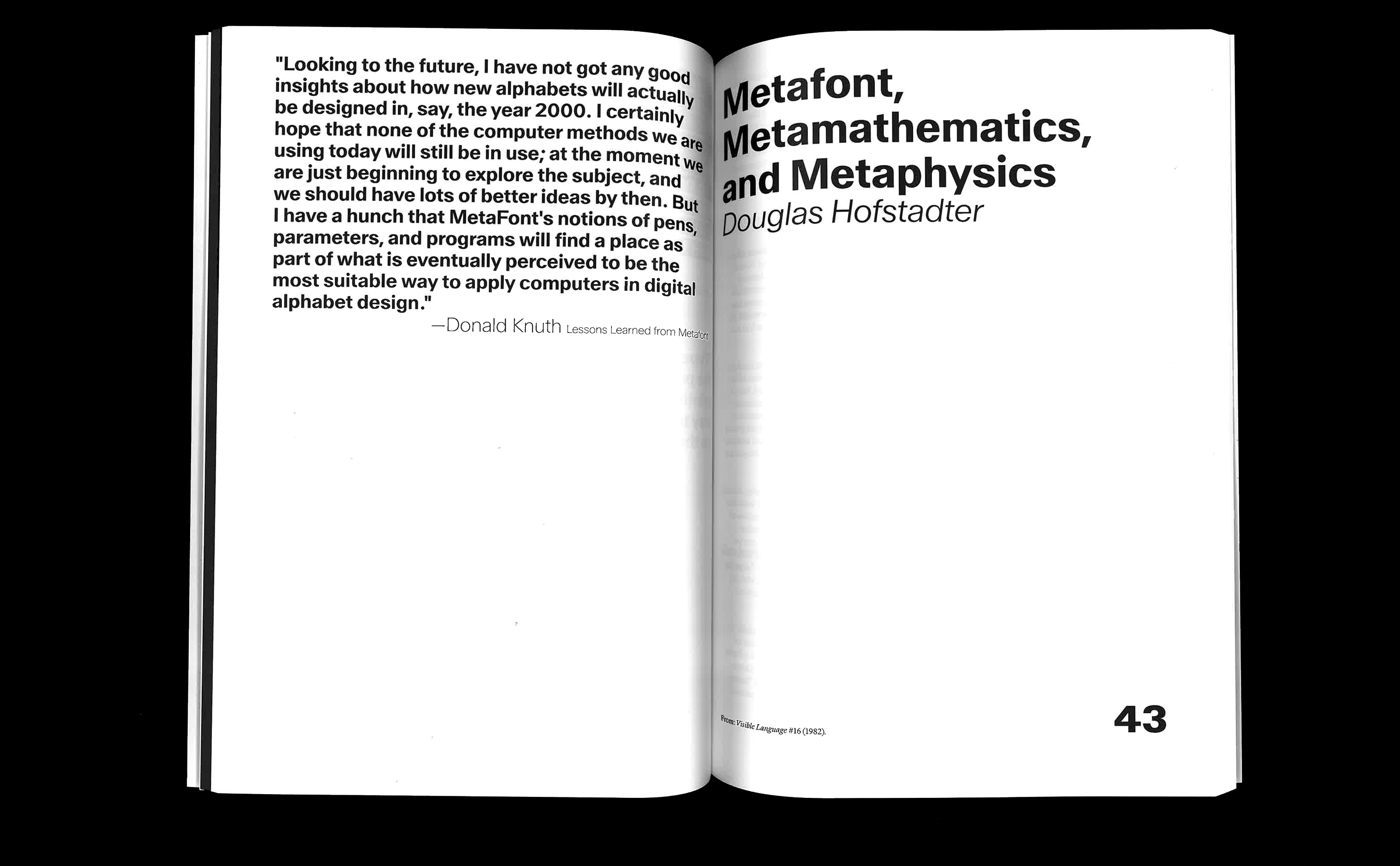 A MetaFont reader spread